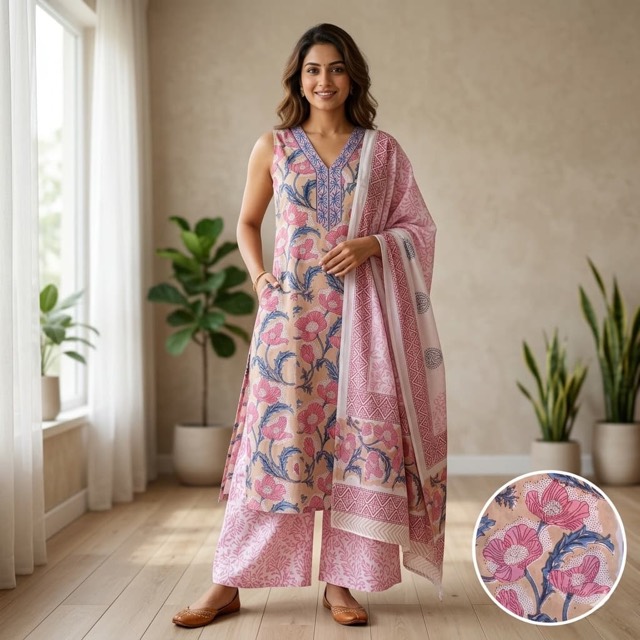 Floral dupatta